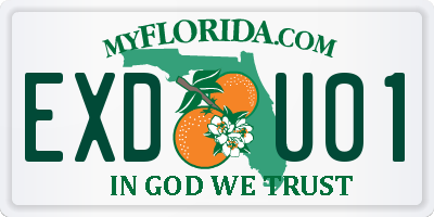 FL license plate EXDU01