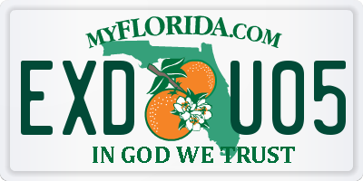 FL license plate EXDU05