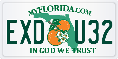 FL license plate EXDU32