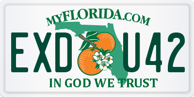 FL license plate EXDU42