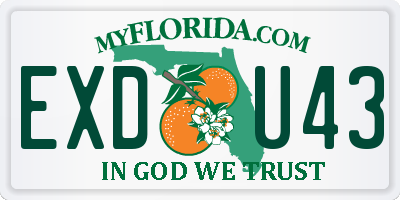 FL license plate EXDU43