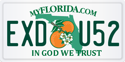 FL license plate EXDU52