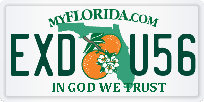 FL license plate EXDU56