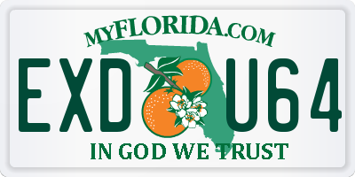 FL license plate EXDU64