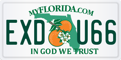 FL license plate EXDU66
