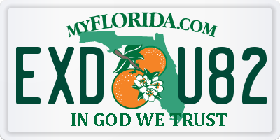 FL license plate EXDU82