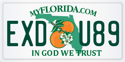FL license plate EXDU89