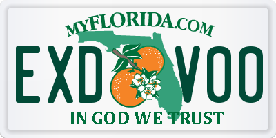 FL license plate EXDV00