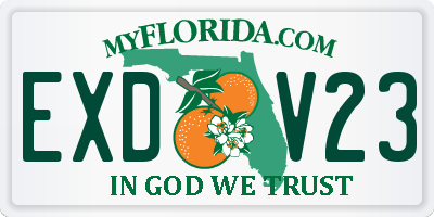 FL license plate EXDV23