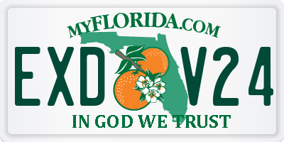 FL license plate EXDV24