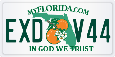 FL license plate EXDV44