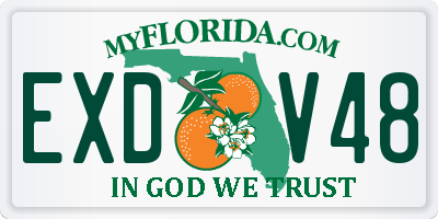 FL license plate EXDV48