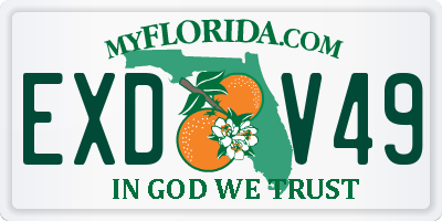 FL license plate EXDV49