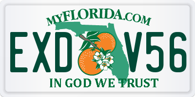 FL license plate EXDV56