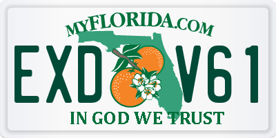 FL license plate EXDV61
