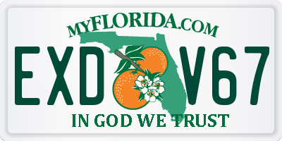 FL license plate EXDV67