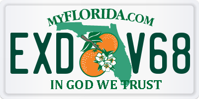 FL license plate EXDV68