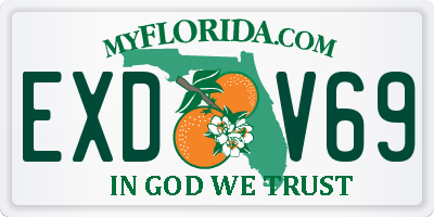 FL license plate EXDV69