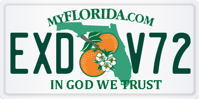 FL license plate EXDV72