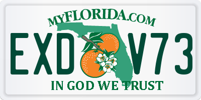FL license plate EXDV73