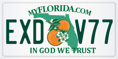 FL license plate EXDV77