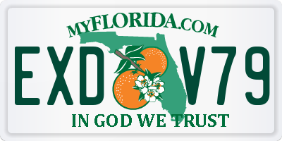 FL license plate EXDV79