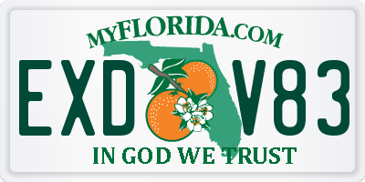 FL license plate EXDV83