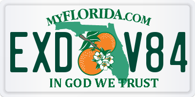 FL license plate EXDV84