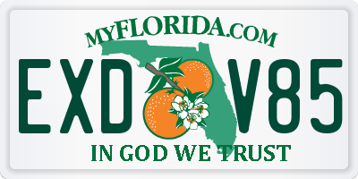 FL license plate EXDV85