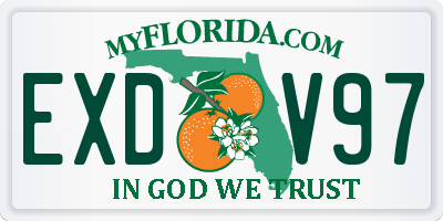 FL license plate EXDV97