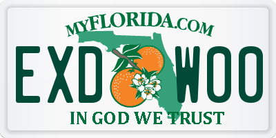 FL license plate EXDW00