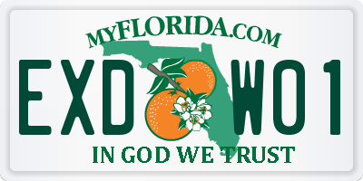 FL license plate EXDW01