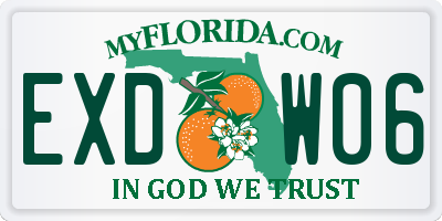 FL license plate EXDW06