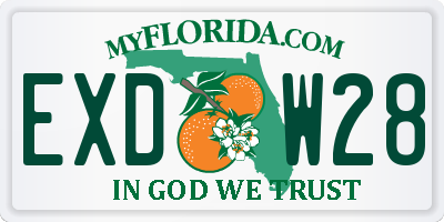 FL license plate EXDW28