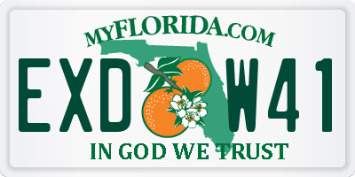 FL license plate EXDW41