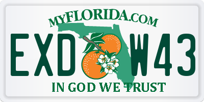 FL license plate EXDW43