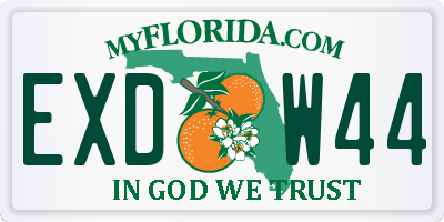 FL license plate EXDW44
