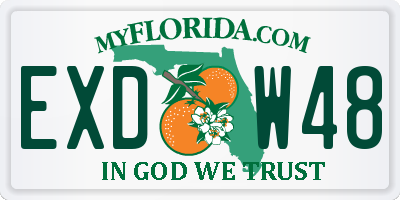 FL license plate EXDW48