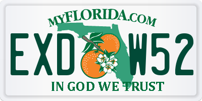 FL license plate EXDW52