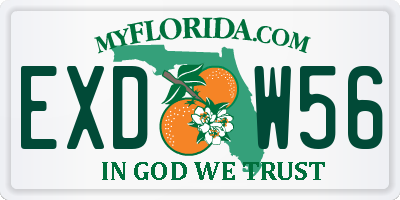FL license plate EXDW56