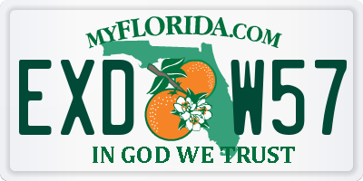 FL license plate EXDW57