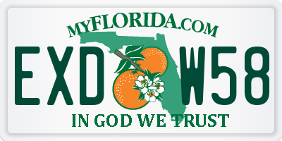 FL license plate EXDW58