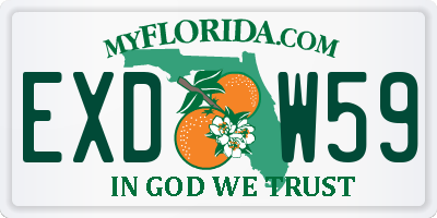FL license plate EXDW59