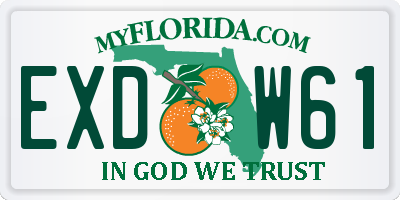 FL license plate EXDW61