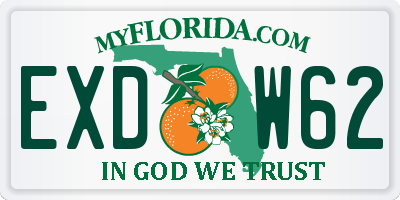 FL license plate EXDW62