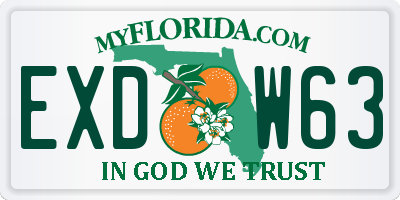 FL license plate EXDW63