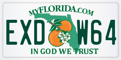 FL license plate EXDW64