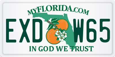 FL license plate EXDW65