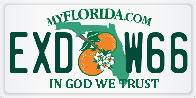 FL license plate EXDW66