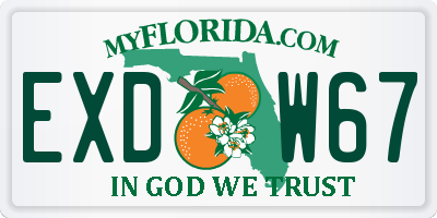 FL license plate EXDW67